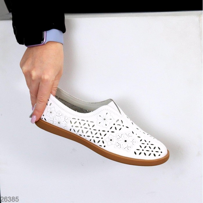 Сліпони жіночі натуральна шкіра білі 37,38,39,40р