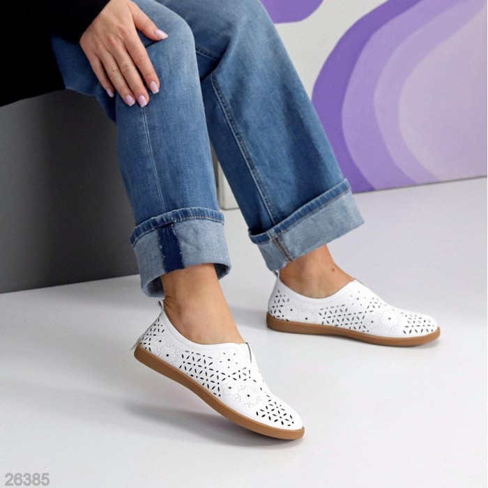 Сліпони жіночі натуральна шкіра білі 37,38,39,40р