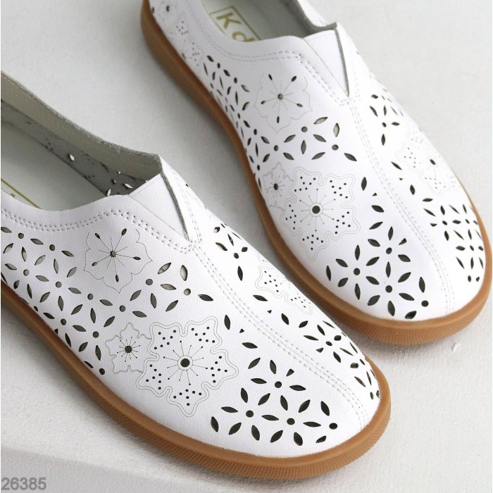 Сліпони жіночі натуральна шкіра білі 37,38,39,40р