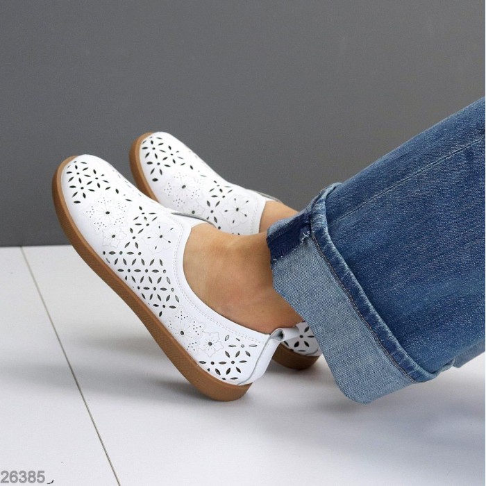 Сліпони жіночі натуральна шкіра білі 37,38,39,40р