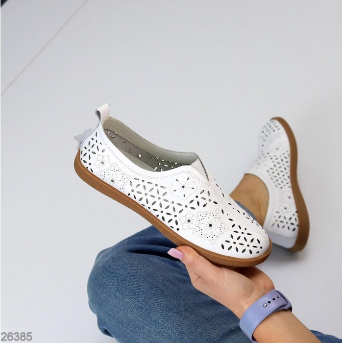 Сліпони жіночі натуральна шкіра білі 37,38,39,40р