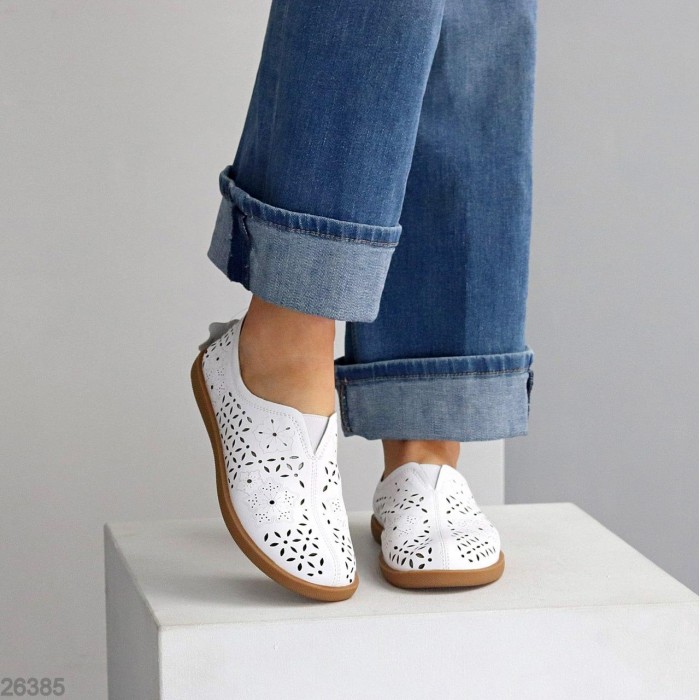 Сліпони жіночі натуральна шкіра білі 37,38,39,40р