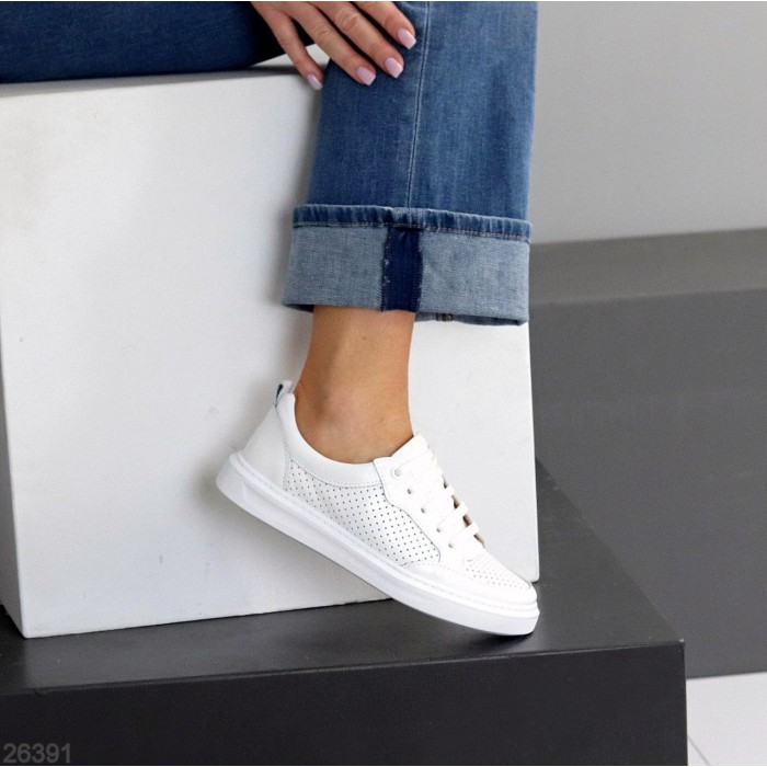 Кеди жіночі натуральна шкіра білі 36,37,38,40р