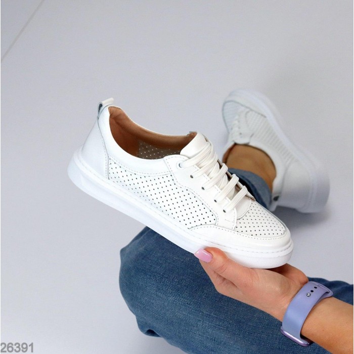 Кеди жіночі натуральна шкіра білі 36,37,38,40р