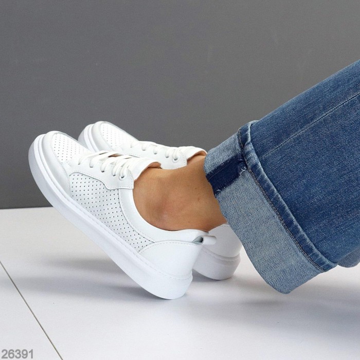 Кеди жіночі натуральна шкіра білі 36,37,38,40р