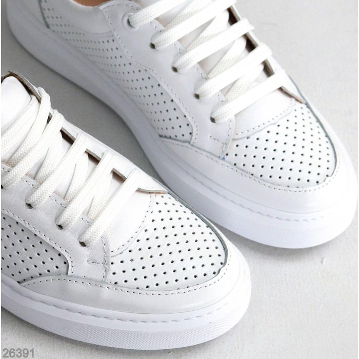 Кеди жіночі натуральна шкіра білі 36,37,38,40р