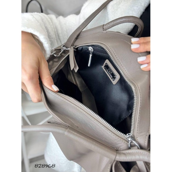 Сумка жіноча натуральна шкіра канадка Капучино