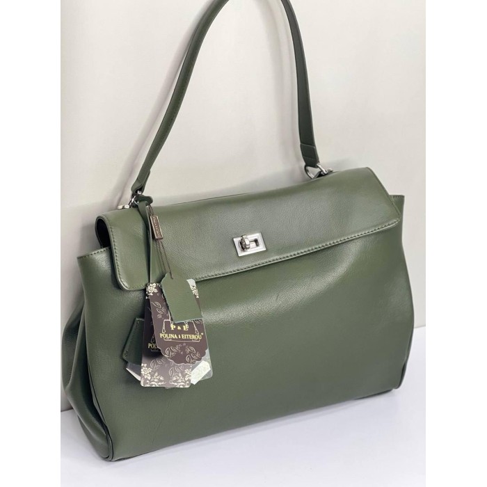 Сумка жіноча 3 відділення натуральна шкіра колір: Кемел, Оливка, Бордо