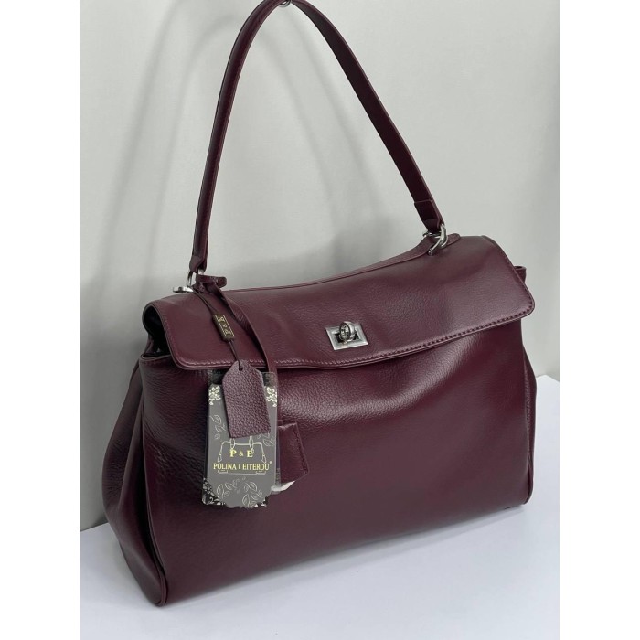 Сумка жіноча 3 відділення натуральна шкіра колір: Кемел, Оливка, Бордо