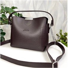 Сумка жіноча Зар@ екошкіра колір: Чорна Шоколад