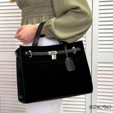 Сумка жіноча 2 відділення екошкіра/натуральна замша.Чорна, Шоколад