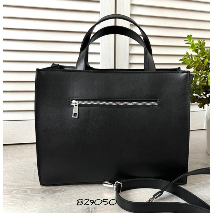 Сумка жіноча 2 відділення екошкіра/натуральна замша.Чорна, Шоколад