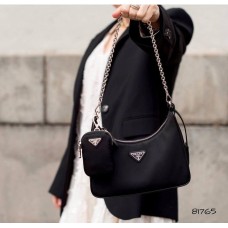 Сумка жіночий комбінована плащівка та шкіра – люкс якість Чорна