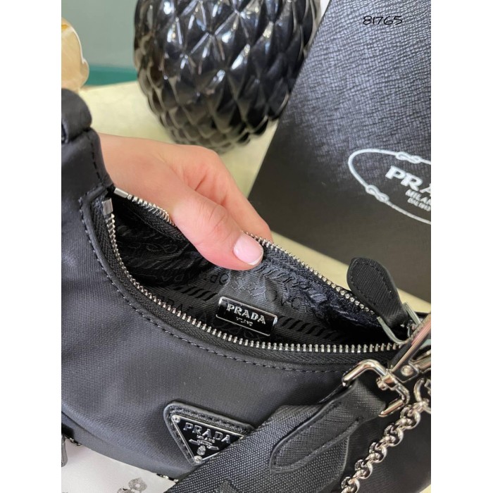 Сумка жіночий комбінована плащівка та шкіра – люкс якість Чорна