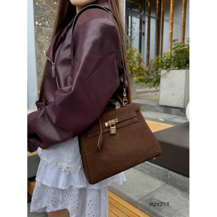 Сумка жіноча натуральна замшаКолір: Шоколад,Чорна