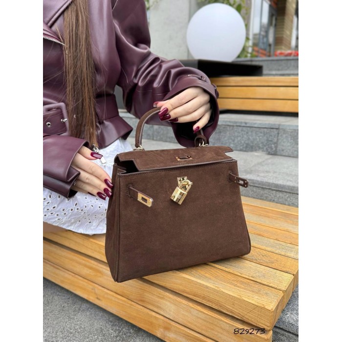 Сумка жіноча натуральна замшаКолір: Шоколад,Чорна