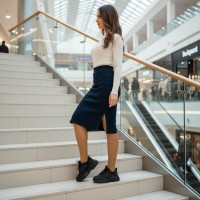 РОЗПРОДАЖ!   Спідниця трикотажна колір- т. Синій 46,48,50,58,60р