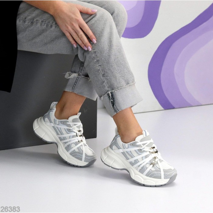 Кросівки жіночі еко-шкіра/текстиль колір-білий на 35.5,36,37,38р