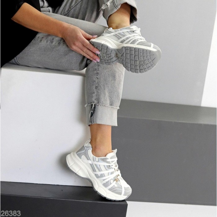 Кросівки жіночі еко-шкіра/текстиль колір-білий на 35.5,36,37,38р