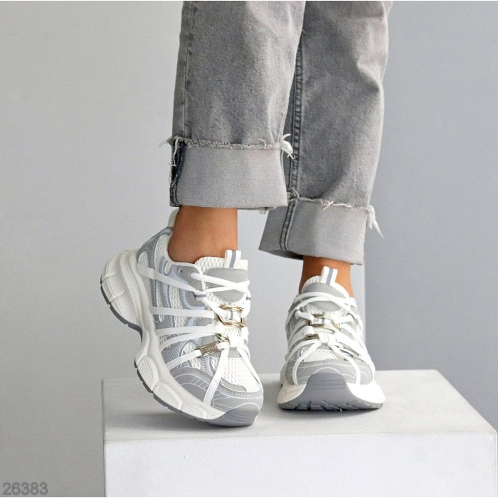 Кросівки жіночі еко-шкіра/текстиль колір-білий на 35.5,36,37,38р