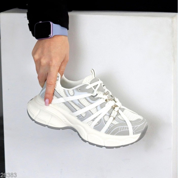 Кросівки жіночі еко-шкіра/текстиль колір-білий на 35.5,36,37,38р