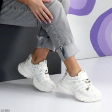 Кросівки жіночі еко-шкіра/текстиль колір-білий на 35.5,37,38р