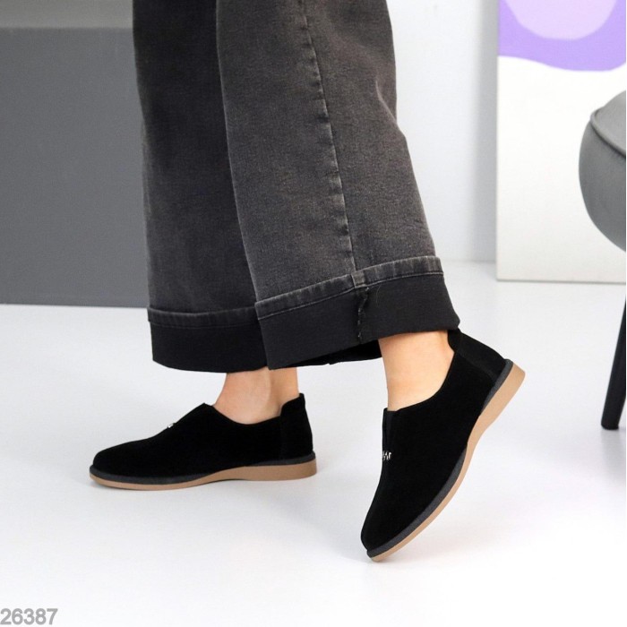 Туфлі жіночі натуральна замша чорні 36,38,39р