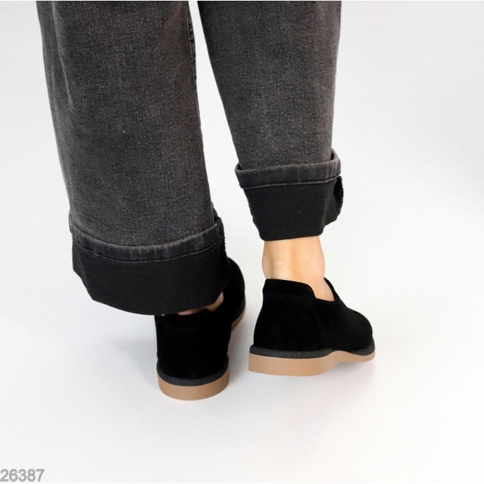 Туфлі жіночі натуральна замша чорні 36,38,39р