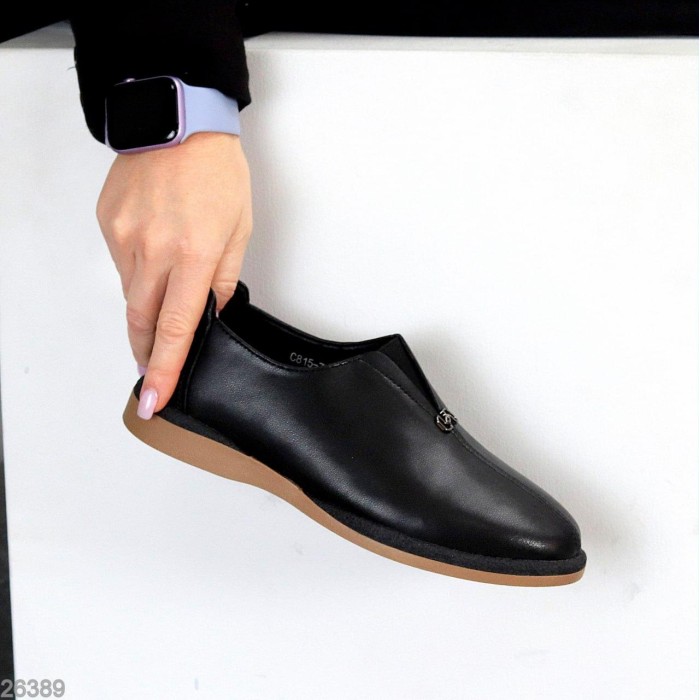 Туфлі жіночі натуральна шкіра чорні 38р