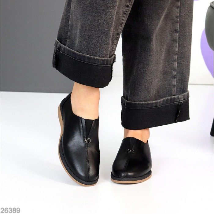 Туфлі жіночі натуральна шкіра чорні 38р