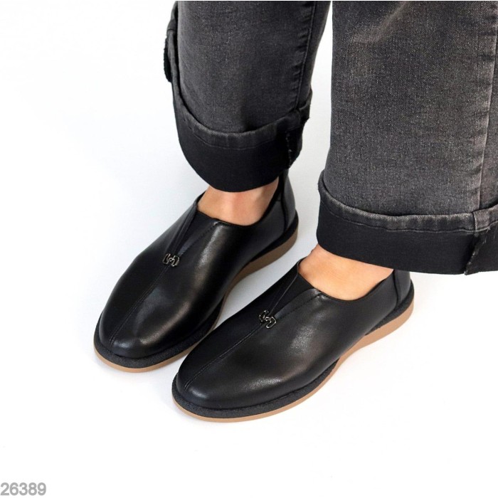 Туфлі жіночі натуральна шкіра чорні 38р