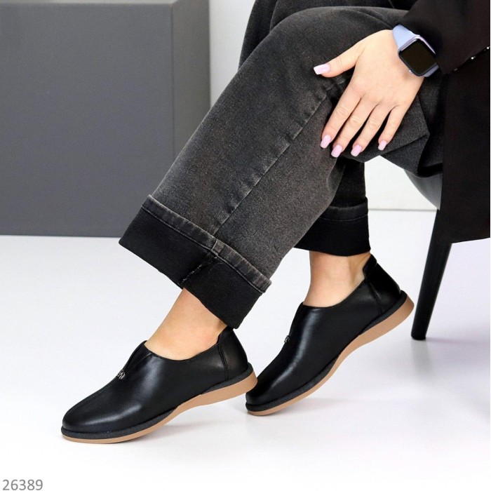 Туфлі жіночі натуральна шкіра чорні 38р