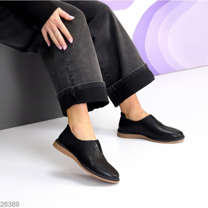 Туфлі жіночі натуральна шкіра чорні 38р