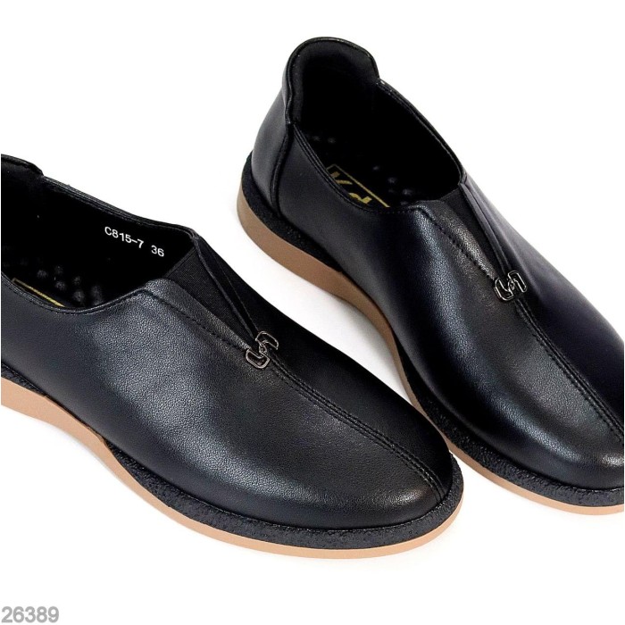 Туфлі жіночі натуральна шкіра чорні 38р