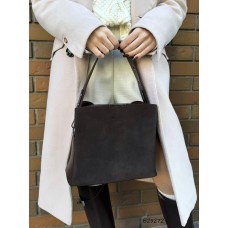 Сумка жіноча 3 відділи екошкіра/натуральна замша колір: Шоколад, Шоколад крокодил