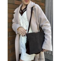 Сумка жіноча 3 відділи екошкіра/натуральна замша колір: Шоколад кроко Шоколад крокодил