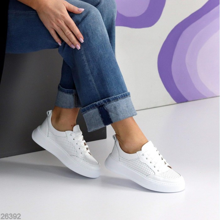 Кросівки жіночі натуральна шкіра білі 36,37,38,39,40р