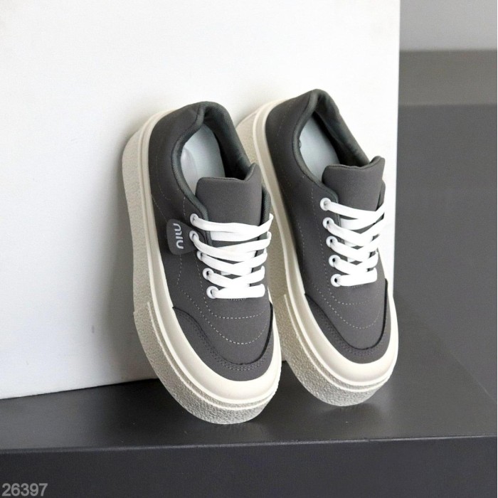 Кеди жіночі еко нубук сірі на 35.5,38,40р