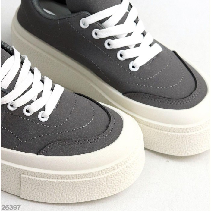 Кеди жіночі еко нубук сірі на 35.5,38,40р