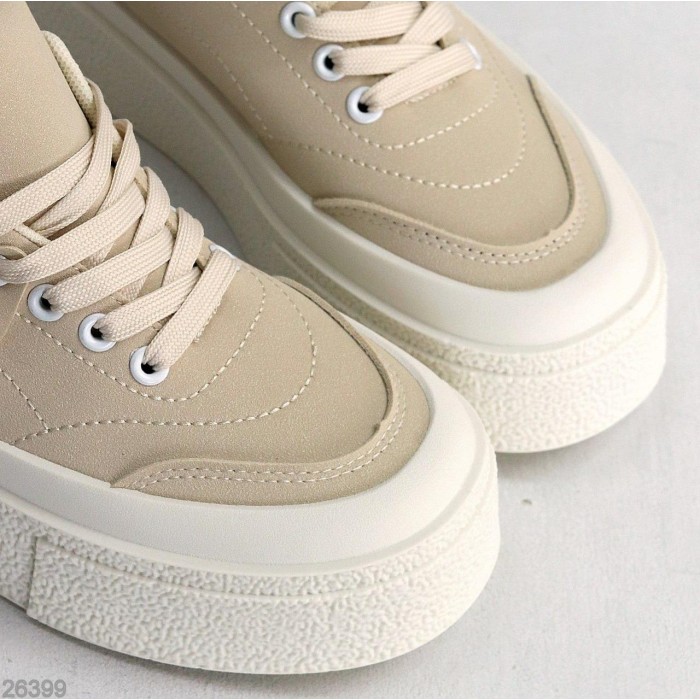 Кеди жіночі еко нубук беж на 35.5,36,37,38,39,40р