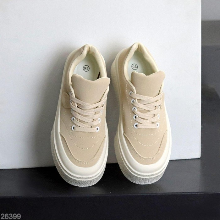 Кеди жіночі еко нубук беж на 35.5,36,37,38,39,40р