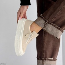 Кеди жіночі еко нубук беж на 35.5,36,37,38,39,40р