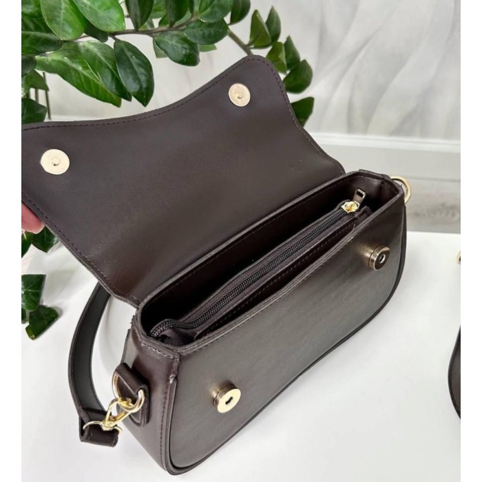 Сумка жіноча екошкіра/натуральна замша.Чорна, Шоколад