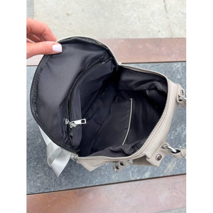 Рюкзак жіночій декор застібки натуральна шкіра.Чорний, Беж, Шоколад