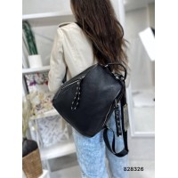 Рюкзак женский декор застежки натуральная кожа.Черный, Беж, шоколад