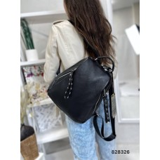 Рюкзак жіночій  декор застібки натуральна шкіра.Чорний, Беж, Шоколад