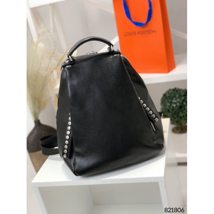 Рюкзак жіночій декор застібки натуральна шкіра.Чорний, Беж, Шоколад