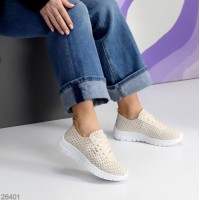 КросІвки жіночі еко-шкіра колір-беж 36,37,38,39,41р.