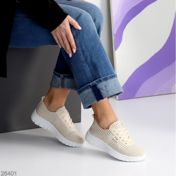 КросІвки жіночі еко-шкіра колір-беж 36,37,38,39,41р.