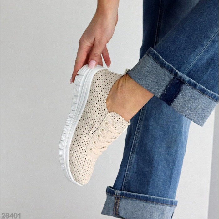 КросІвки жіночі еко-шкіра колір-беж 36,37,38,39,41р.